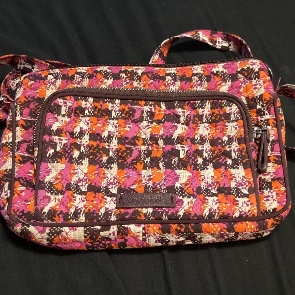 Vera Bradley Pink and Orange Patterned Crossbody Bag